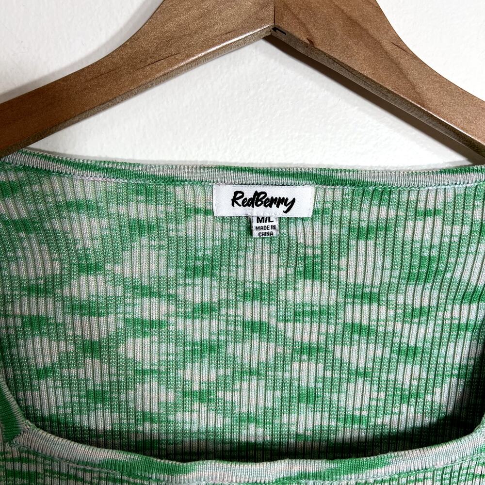 RedBerry Green Ribbed Long Sleeve - Picture 2 of 4